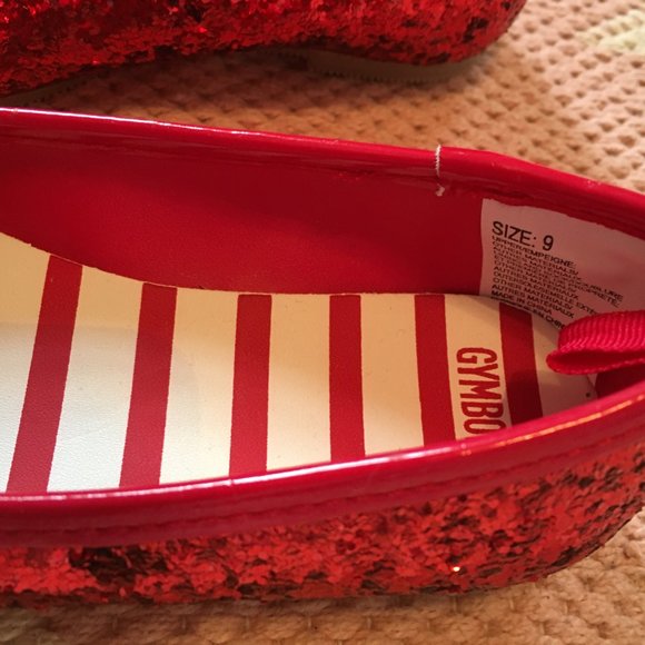Gymboree red glitter shoes toddler size 9 - Picture 2 of 3
